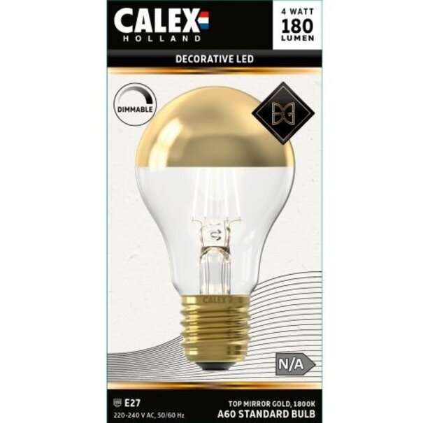 Calex Calex 3,5W LED Kopspiegel peer goud 180 lumen