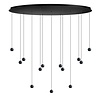 ETH Moderne Design hanglamp Grace 13-lichts ovaal zwart