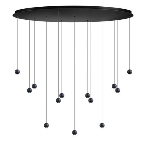 Moderne Design hanglamp Grace 13-lichts ovaal zwart