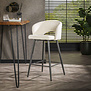 Moderne barstoel Cloud bouclé wit
