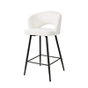 BelaLuz Moderne barstoel Cloud bouclé wit