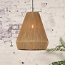 Landelijke Ibiza stijl hanglamp Iguazu 1-lichts jute naturel Ø60 cm taps