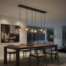 Hanglamp Fresu 6-lichts Brons