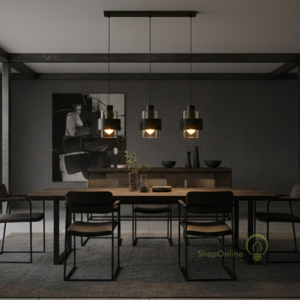 Freelight Moderne hanglamp Chiasso 3-lichts zwart met smoke glas