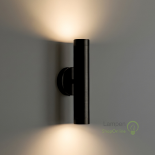Wandlamp Perugia 2-lichts zwart