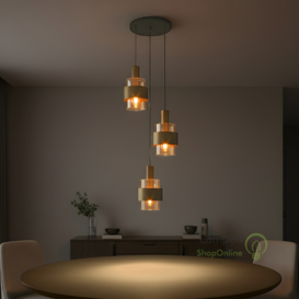 Hanglamp Marrone 3-lichts brons
