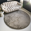 By-Boo Modern Scandinavisch vloerkleed Zena grijs rond