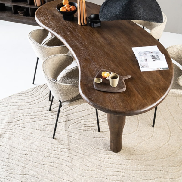 By-Boo Japandi Scandinavisch vloerkleed Pebble beige