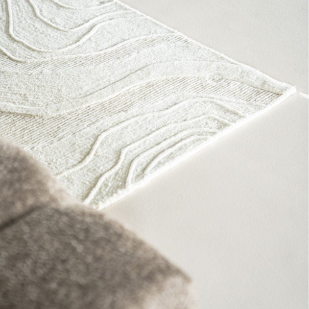 By-Boo Scandinavisch vloerkleed Soil Off-white 190 x 290 cm