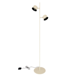 Vloerlamp Cugino 2-lichts crème