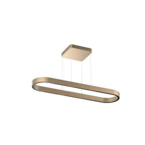 Moderne hotel chique hanglamp Loop Champagne gold 120 cm