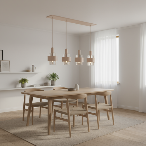 Modern Scandinavische hanglamp Marrone 4-lichts zand