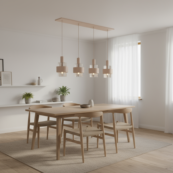 Highlight Modern Scandinavische hanglamp Marrone 4-lichts zand