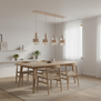 Modern Scandinavische hanglamp Marrone 4-lichts zand