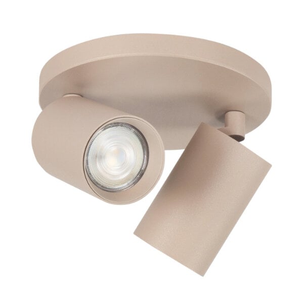 Highlight Modern Scandinavische opbouwspot Mila 2-lichts rond zand