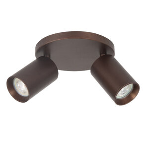 Highlight Modern chique opbouwspot Mila 2-lichts rond Choco