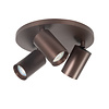 Highlight Moderne hotel chique opbouwspot Mila 3-lichts rond choco
