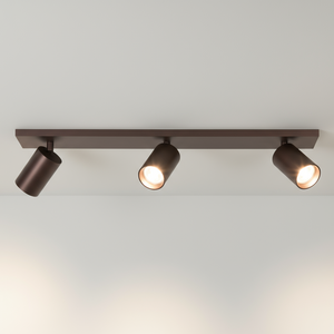 Highlight Modern chique opbouwspot Mila 3-lichts Choco