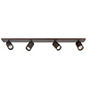 Highlight Modern chique opbouwspot Mila 4-lichts op balk choco