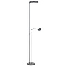 Highlight Moderne vloerlamp Vienna uplighter met leeslamp zwart