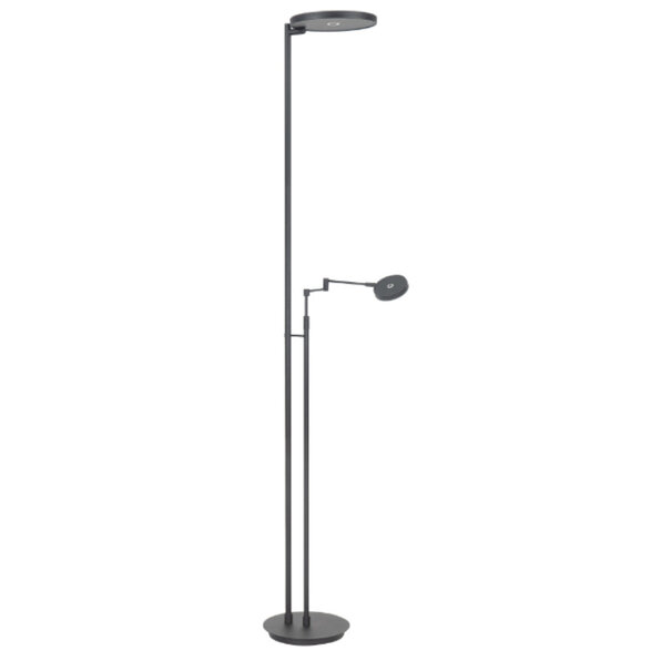 Highlight Moderne vloerlamp Vienna uplighter met leeslamp zwart