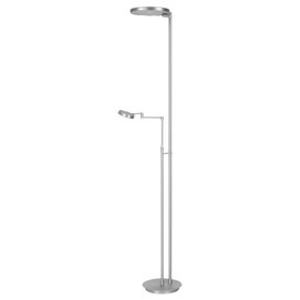 Uplighter Vienna met leeslamp nikkel