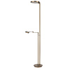 Highlight Klassieke vloerlamp Vienna uplighter met leeslamp brons