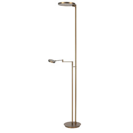 Uplighter Vienna met leeslamp brons