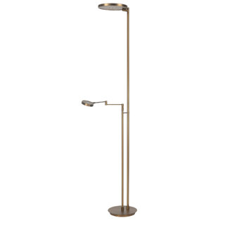 Uplighter Vienna met leeslamp brons