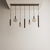 Ztahl Moderne hanglamp Riva 7-lichts 145 cm platinum
