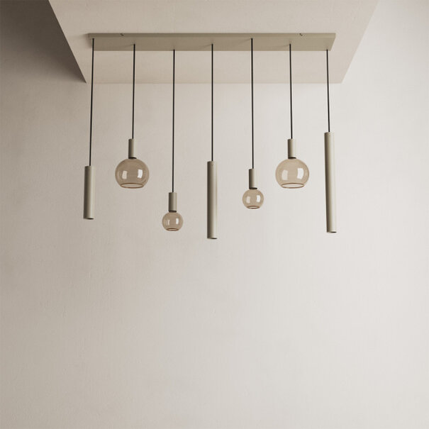 Ztahl Modern design hanglamp Riva 7-lichts Quartz
