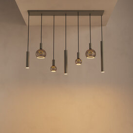 Hanglamp Riva 7-lichts Quartz