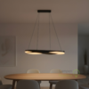 Highlight Moderne Design hanglamp Ascoli ovaal zwart goud