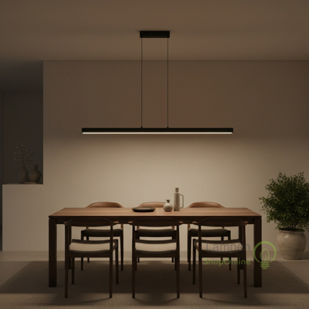 Freelight Moderne hanglamp Traiano 140 cm zwart