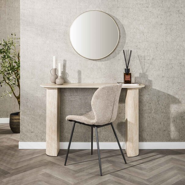 BelaLuz Modern Scandinavische haltafel Romano keramiek travertin