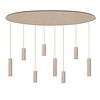 Highlight Moderne Scandinavische hanglamp Locarno 8-lichts ovaal zand