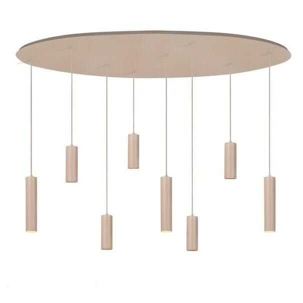 Highlight Moderne Scandinavische hanglamp Locarno 8-lichts ovaal zand
