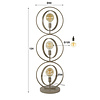 BelaLuz Modern Scandinavische vloerlamp Ozon 3-lichts beige