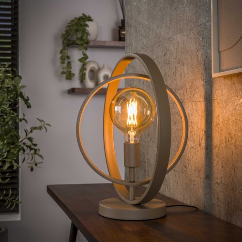 Modern Scandinavische tafellamp Ozon 1-lichts beige