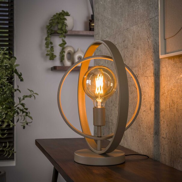BelaLuz Modern Scandinavische tafellamp Ozon 1-lichts beige