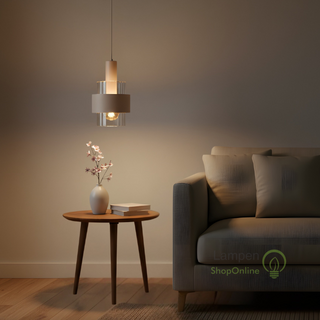 Hanglamp Marrone 1-lichts zand