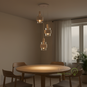 Highlight Modern Scandinavische hanglamp Marrone 3-lichts getrapt zand