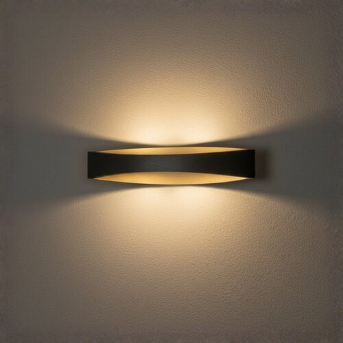 Modern hotel chique wandlamp Medusa 8W zwart goud 25 cm