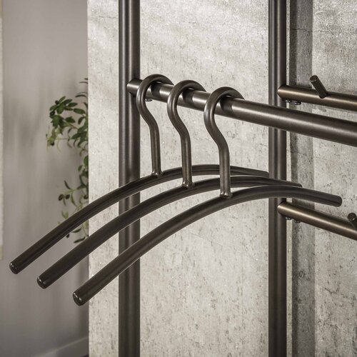 Modern landelijke kledinghangers Lema set van 6 drift brown