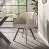 BelaLuz Modern Scandinavische eetkamerstoel Yara Hoven zand