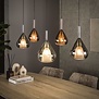 Modern design hanglamp Talin 5-lichts zwart