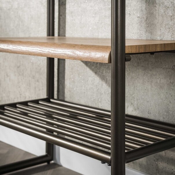 BelaLuz Landelijk moderne garderobemeubel Lema 70 cm drift brown