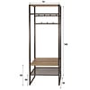 BelaLuz Landelijk moderne garderobemeubel Lema 70 cm drift brown