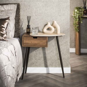 BelaLuz Nachtkastje Tavero 1 lade rechts travertin