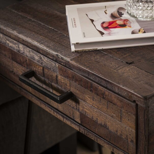 BelaLuz Landelijke nachtkastje Kaya 1-lade acaciahout grey wash